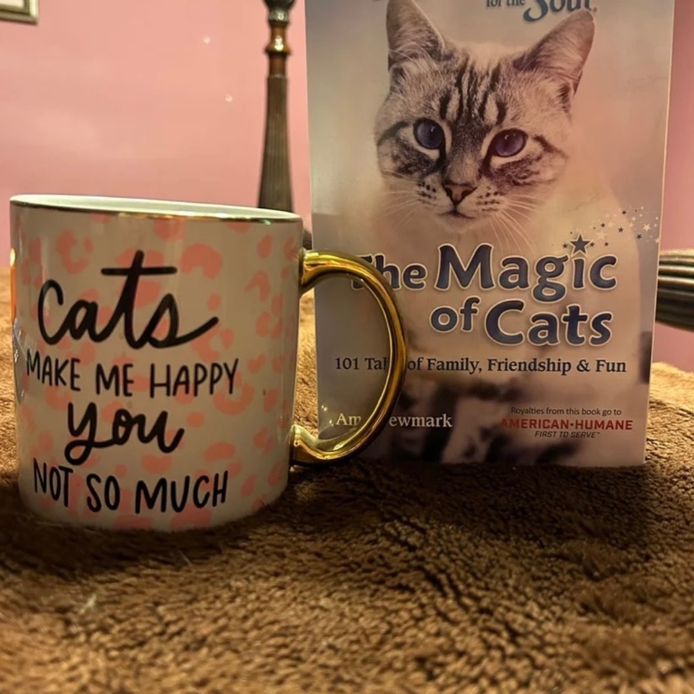 Cat Mug with bonus Chicken Soul: the magic of cats book